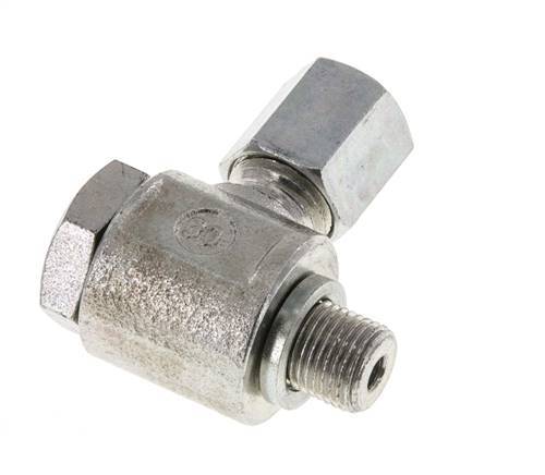 6L & G1/8'' Verzinkt Stalen Swivel Joint Snijringkoppeling Buitendraad 315bar Draaibaar ISO 8434-1