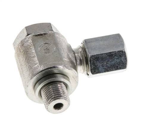 6L & G1/8'' Verzinkt Stalen Swivel Joint Snijringkoppeling Buitendraad 315bar Draaibaar ISO 8434-1