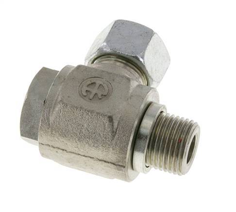 15L & G1/2'' Verzinkt Stalen Swivel Joint Snijringkoppeling Buitendraad 315bar Draaibaar ISO 8434-1