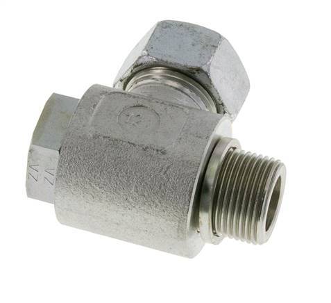 22L & G3/4'' Verzinkt Stalen Swivel Joint Snijringkoppeling Buitendraad 160bar Draaibaar ISO 8434-1