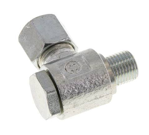8S & G1/4'' Verzinkt Stalen Swivel Joint Snijringkoppeling Buitendraad 400bar Draaibaar ISO 8434-1