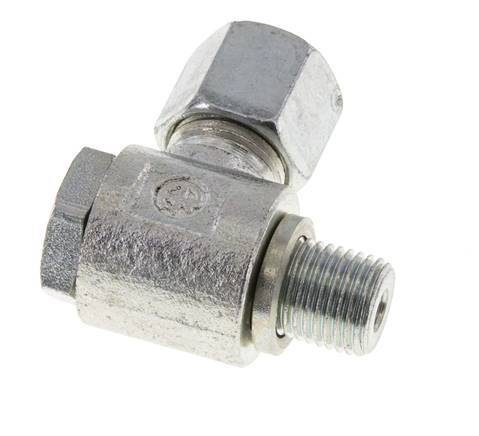 8S & G1/4'' Verzinkt Stalen Swivel Joint Snijringkoppeling Buitendraad 400bar Draaibaar ISO 8434-1