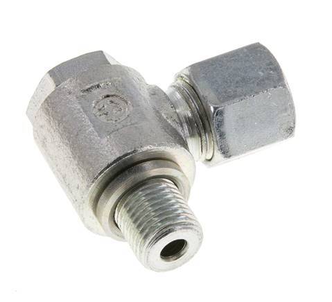8S & G1/4'' Verzinkt Stalen Swivel Joint Snijringkoppeling Buitendraad 400bar Draaibaar ISO 8434-1