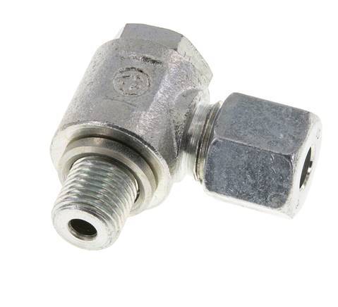 8S & G1/4'' Verzinkt Stalen Swivel Joint Snijringkoppeling Buitendraad 400bar Draaibaar ISO 8434-1