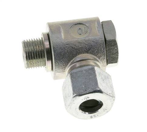 12S & G3/8'' Verzinkt Stalen Swivel Joint Snijringkoppeling Buitendraad 400bar Draaibaar ISO 8434-1