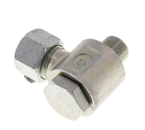 12S & G3/8'' Verzinkt Stalen Swivel Joint Snijringkoppeling Buitendraad 400bar Draaibaar ISO 8434-1