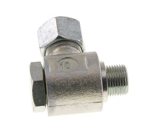 12S & G3/8'' Verzinkt Stalen Swivel Joint Snijringkoppeling Buitendraad 400bar Draaibaar ISO 8434-1