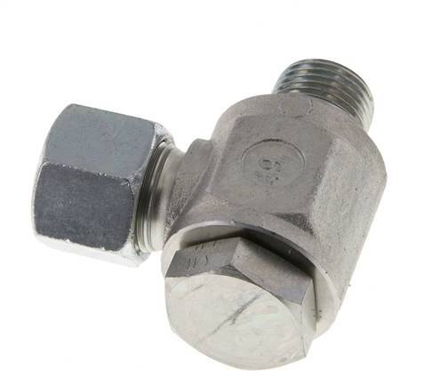 14S & G1/2'' Verzinkt Stalen Swivel Joint Snijringkoppeling Buitendraad 400bar Draaibaar ISO 8434-1