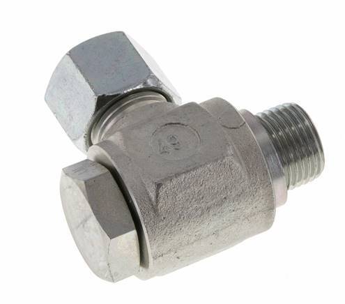 14S & G1/2'' Verzinkt Stalen Swivel Joint Snijringkoppeling Buitendraad 400bar Draaibaar ISO 8434-1