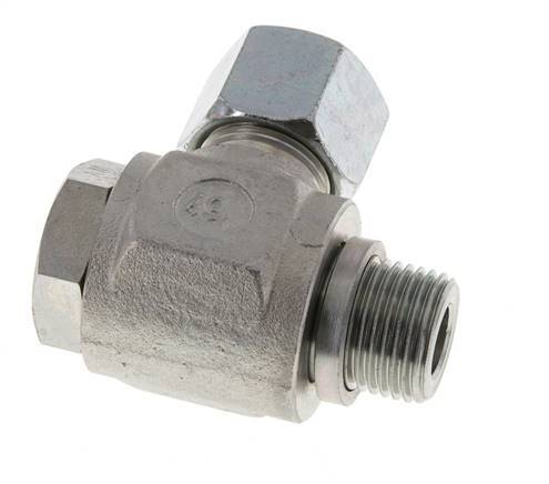 14S & G1/2'' Verzinkt Stalen Swivel Joint Snijringkoppeling Buitendraad 400bar Draaibaar ISO 8434-1