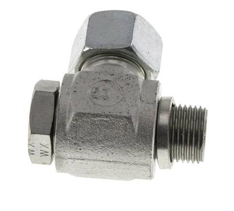 16S & G1/2'' Verzinkt Stalen Swivel Joint Snijringkoppeling Buitendraad 400bar Draaibaar ISO 8434-1