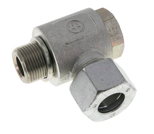 20S & G3/4'' Verzinkt Stalen Swivel Joint Snijringkoppeling Buitendraad 400bar Draaibaar ISO 8434-1