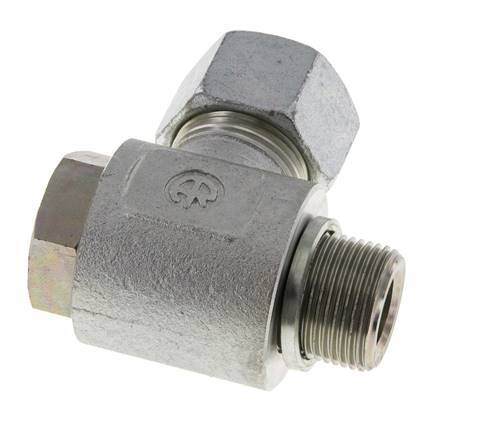 20S & G3/4'' Verzinkt Stalen Swivel Joint Snijringkoppeling Buitendraad 400bar Draaibaar ISO 8434-1