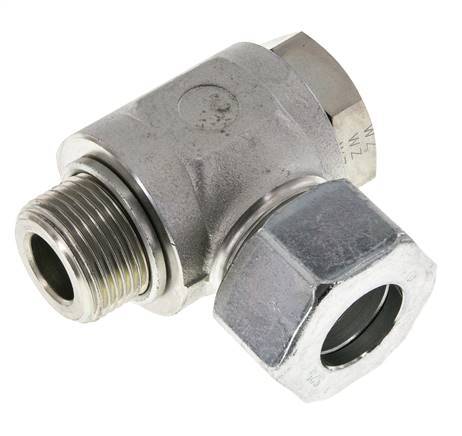 25S & G1'' Verzinkt Stalen Swivel Joint Snijringkoppeling Buitendraad 250bar Draaibaar ISO 8434-1