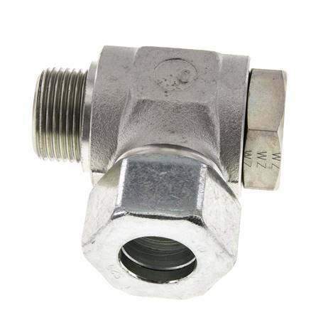 25S & G1'' Verzinkt Stalen Swivel Joint Snijringkoppeling Buitendraad 250bar Draaibaar ISO 8434-1