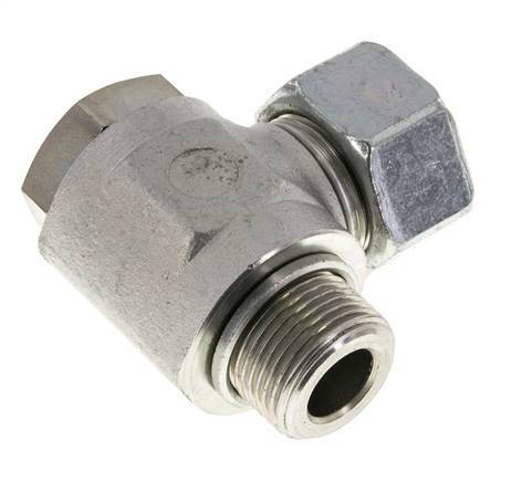 25S & G1'' Verzinkt Stalen Swivel Joint Snijringkoppeling Buitendraad 250bar Draaibaar ISO 8434-1