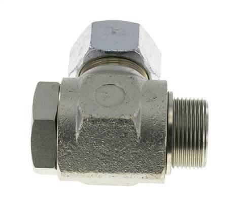 30S & G1-1/4'' Verzinkt Stalen Swivel Joint Snijringkoppeling Buitendraad 250bar Draaibaar ISO 8434-1