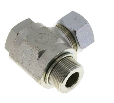 30S & G1-1/4'' Verzinkt Stalen Swivel Joint Snijringkoppeling Buitendraad 250bar Draaibaar ISO 8434-1