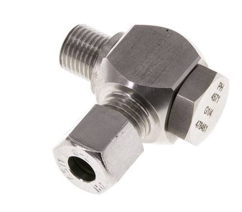 8L & G1/4'' RVS Swivel Joint Snijringkoppeling Buitendraad 315bar Draaibaar ISO 8434-1