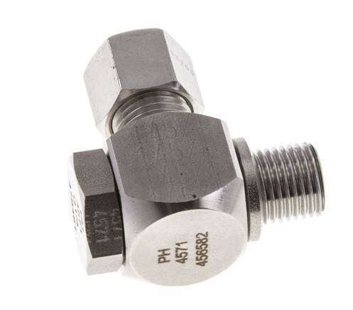 8L & G1/4'' RVS Swivel Joint Snijringkoppeling Buitendraad 315bar Draaibaar ISO 8434-1