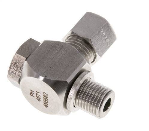 8L & G1/4'' RVS Swivel Joint Snijringkoppeling Buitendraad 315bar Draaibaar ISO 8434-1