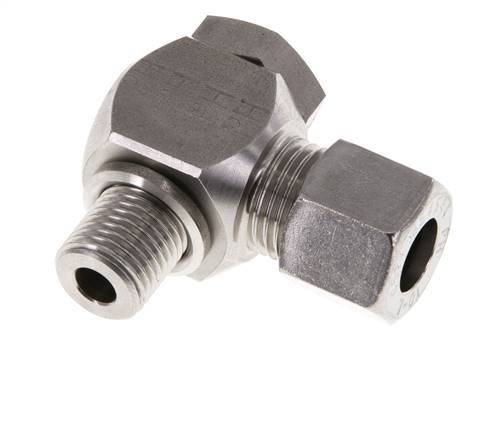 10L & G1/4'' Stainless Steel Swivel Joint Cutting Fitting with Male Threads 315 bar Rotatable ISO 8434-1