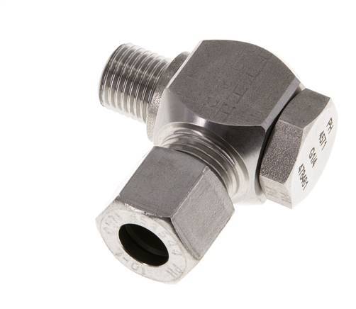 10L & G1/4'' RVS Swivel Joint Snijringkoppeling Buitendraad 315bar Draaibaar ISO 8434-1