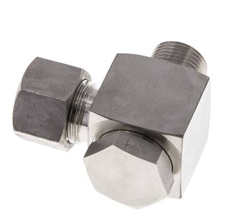 12L & G3/8'' Stainless Steel Swivel Joint Cutting Fitting with Male Threads 315 bar Rotatable ISO 8434-1