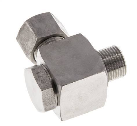 12L & G3/8'' RVS Swivel Joint Snijringkoppeling Buitendraad 315bar Draaibaar ISO 8434-1