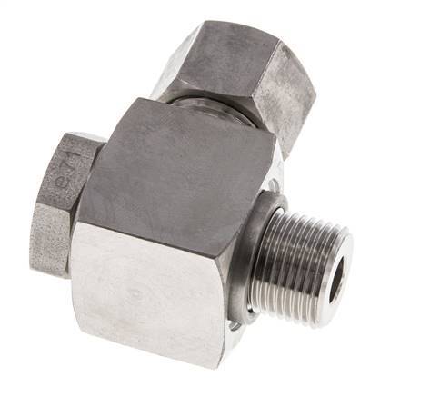 12L & G3/8'' RVS Swivel Joint Snijringkoppeling Buitendraad 315bar Draaibaar ISO 8434-1