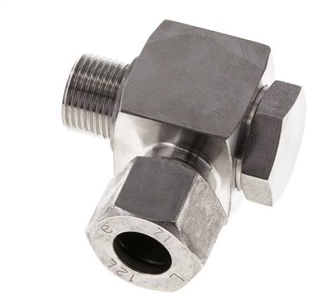 12L & G3/8'' RVS Swivel Joint Snijringkoppeling Buitendraad 315bar Draaibaar ISO 8434-1