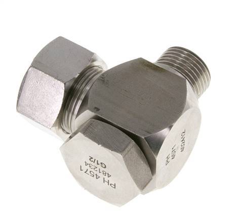 18L & G1/2'' RVS Swivel Joint Snijringkoppeling Buitendraad 315bar Draaibaar ISO 8434-1