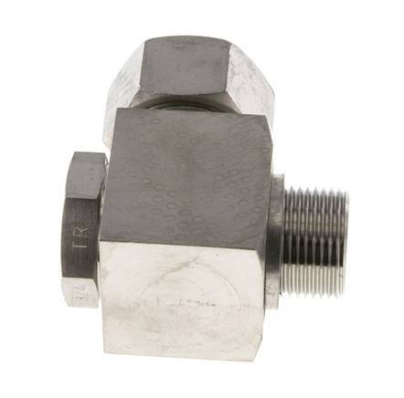 22L & G3/4'' RVS Swivel Joint Snijringkoppeling Buitendraad 160bar Draaibaar ISO 8434-1