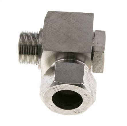 22L & G3/4'' RVS Swivel Joint Snijringkoppeling Buitendraad 160bar Draaibaar ISO 8434-1