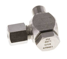 6S & G1/4'' RVS Swivel Joint Snijringkoppeling Buitendraad 400bar Draaibaar ISO 8434-1