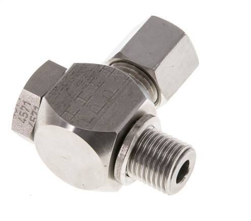 6S & G1/4'' RVS Swivel Joint Snijringkoppeling Buitendraad 400bar Draaibaar ISO 8434-1
