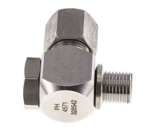 8S & G1/4'' RVS Swivel Joint Snijringkoppeling Buitendraad 400bar Draaibaar ISO 8434-1