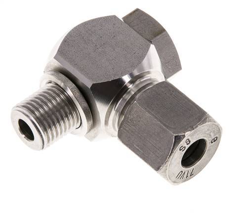 8S & G1/4'' RVS Swivel Joint Snijringkoppeling Buitendraad 400bar Draaibaar ISO 8434-1