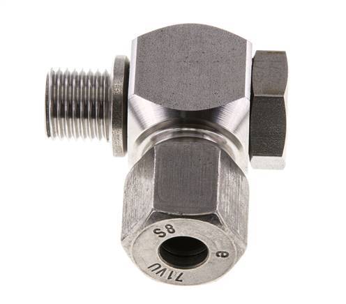 8S & G1/4'' RVS Swivel Joint Snijringkoppeling Buitendraad 400bar Draaibaar ISO 8434-1