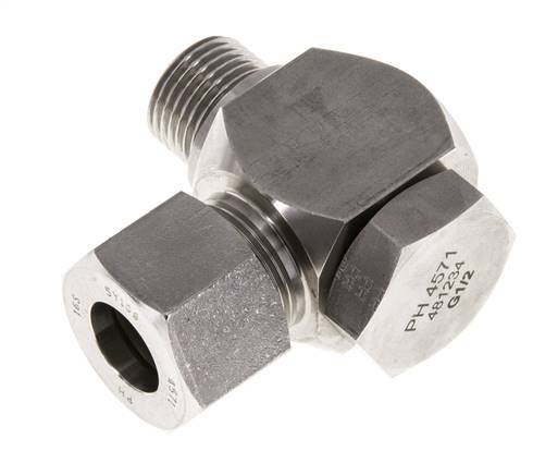 16S & G1/2'' RVS Swivel Joint Snijringkoppeling Buitendraad 400bar Draaibaar ISO 8434-1