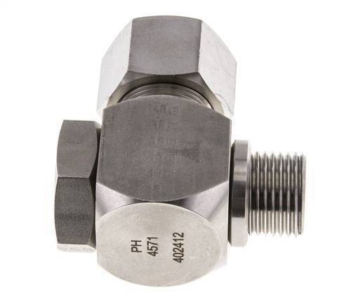 16S & G1/2'' RVS Swivel Joint Snijringkoppeling Buitendraad 400bar Draaibaar ISO 8434-1