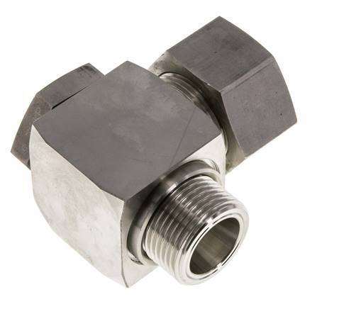 25S & G1'' RVS Swivel Joint Snijringkoppeling Buitendraad 250bar Draaibaar ISO 8434-1