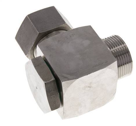 30S & G1-1/4'' RVS Swivel Joint Snijringkoppeling Buitendraad 250bar Draaibaar ISO 8434-1