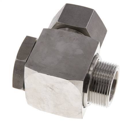 30S & G1-1/4'' RVS Swivel Joint Snijringkoppeling Buitendraad 250bar Draaibaar ISO 8434-1