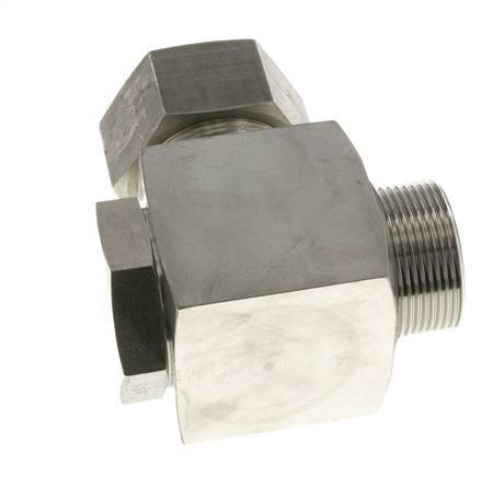 38S & G1-1/2'' RVS Swivel Joint Snijringkoppeling Buitendraad 250bar Draaibaar ISO 8434-1