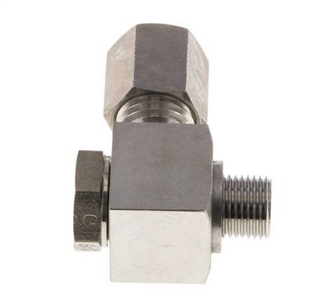 6L & G1/8'' RVS Swivel Joint Knelfitting Buitendraad 315bar Draaibaar ISO 8434-1