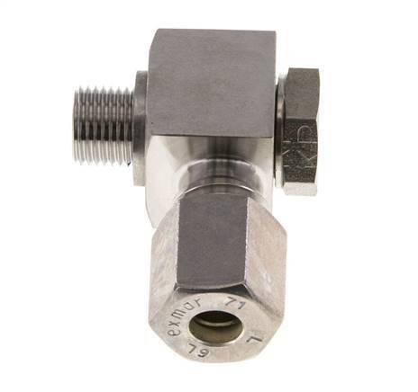 6L & G1/8'' RVS Swivel Joint Knelfitting Buitendraad 315bar Draaibaar ISO 8434-1