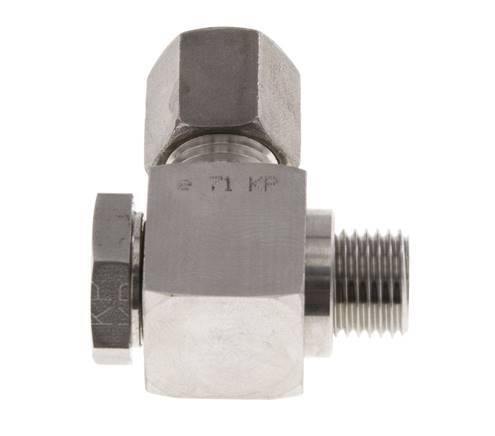 6S & G1/4'' RVS Swivel Joint Knelfitting Buitendraad 400bar Draaibaar ISO 8434-1