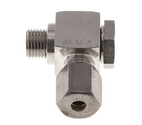 6S & G1/4'' RVS Swivel Joint Knelfitting Buitendraad 400bar Draaibaar ISO 8434-1