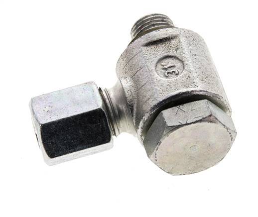 6L & M10x1 Verzinkt Stalen Swivel Joint Snijringkoppeling Buitendraad 315bar NBR O-ring Draaibaar ISO 8434-1